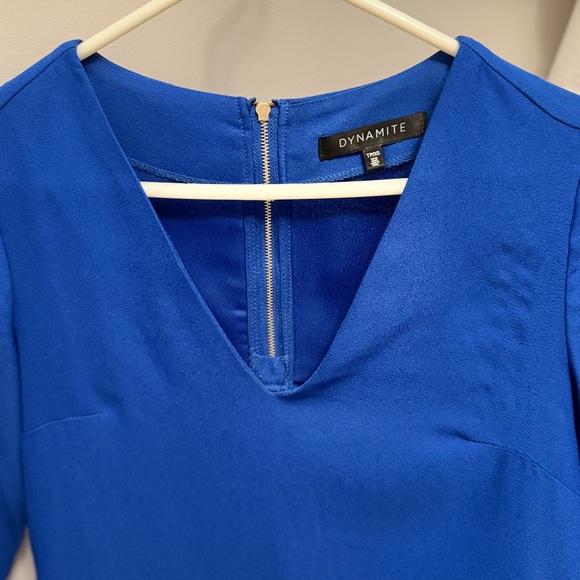 Blue V-Neck shift dress - Picture 5 of 5